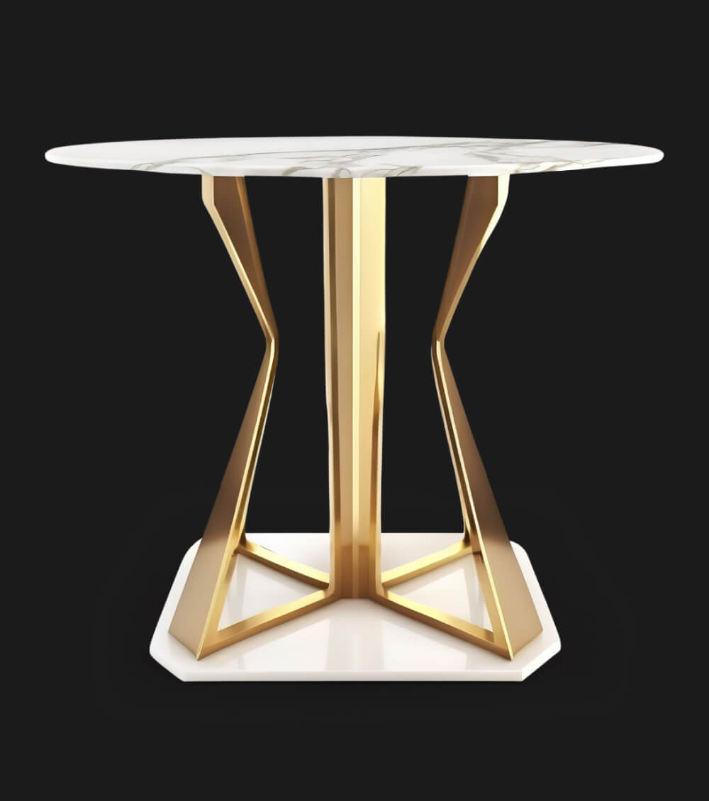 Round Steel Tea Table